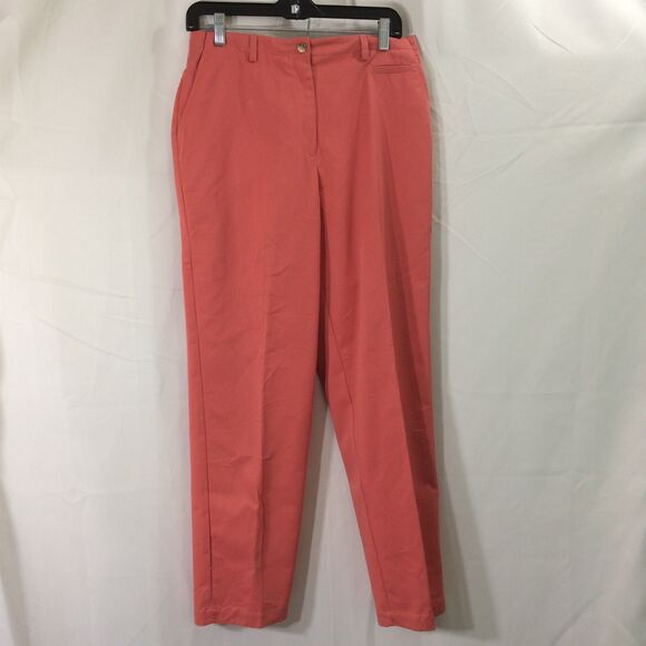 Talbots Vintage Y2K Tangerine Pleated Pants Size 10 NWOT Cotton Trousers Career - Picture 1 of 4